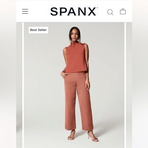 NWT Spanx Stretch Twill Cropped Wide Leg